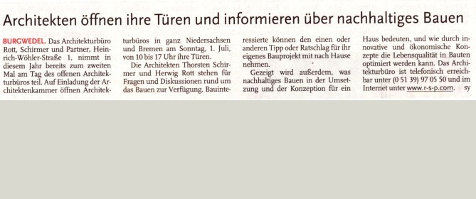 HAZ Nordhannoversche, 29. Juni 2007